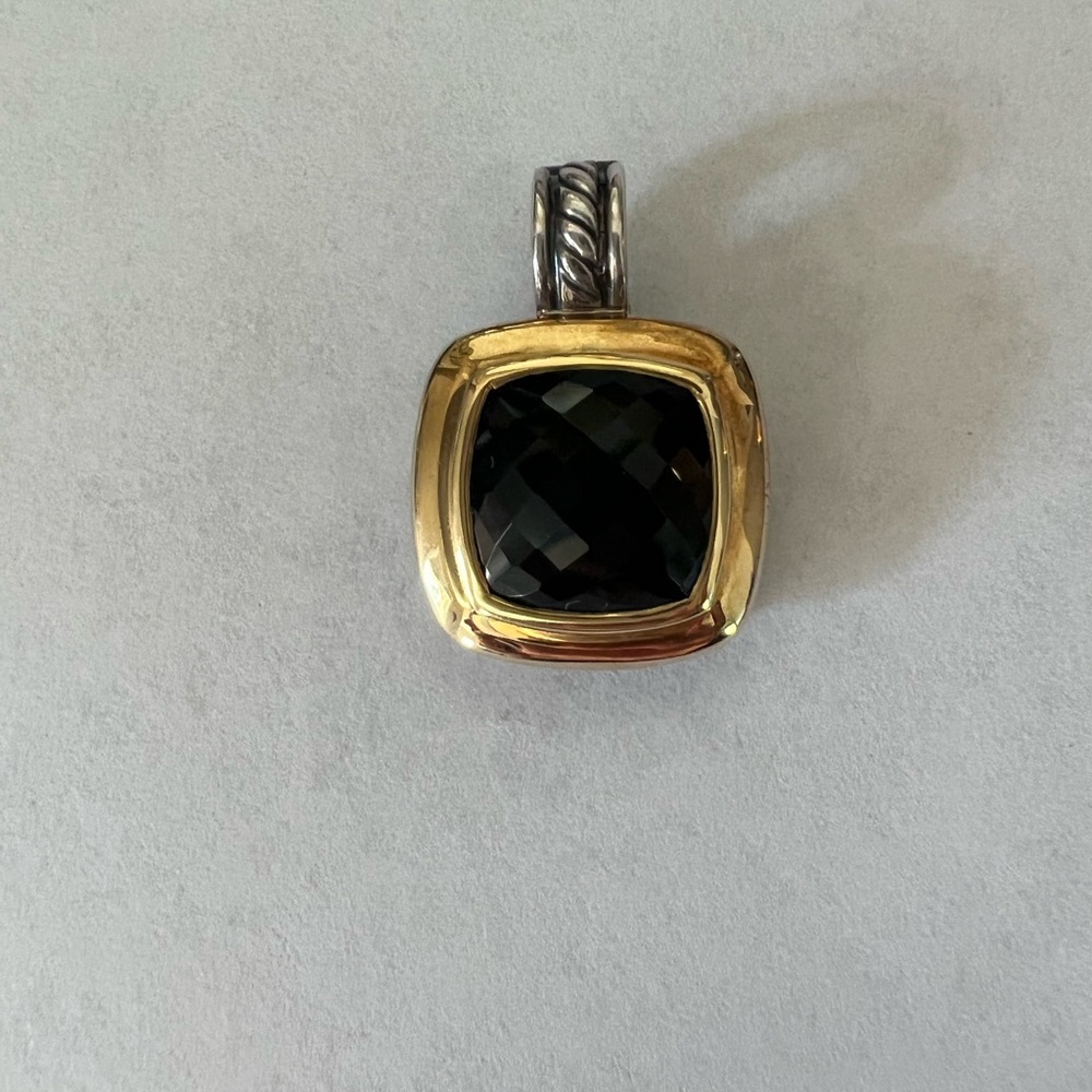David Yurman Sterling Silver, 18k gold Black Onyx Enhancer